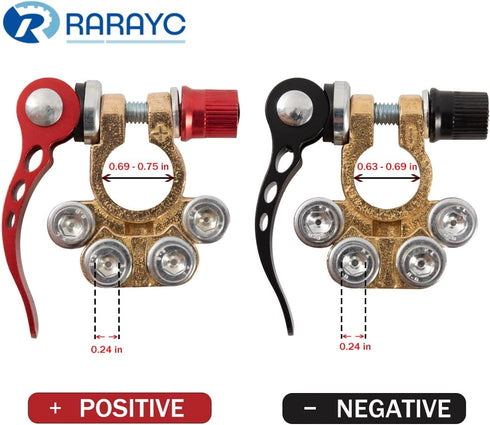 4 PCS Military Spec Battery Terminal Connectors Top Post Kit with Cover,Copper Lugs,Heatshrink and Post Washer...