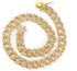 Dog Chain Collars, Diamond Necklace Metal Choke Cuban Link Dog Collar, 13mm Wide Pet Jewelry for Puppy Small Medium Large Dogs Cats Gold (14inch)...