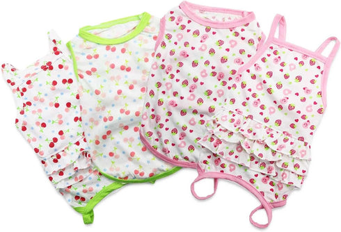 4 Packs Small Dog Dress Puppy Dresses Pet Dogs Girl Clothes Dresses for Girls...