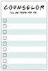 Counselor Gift - to Do List Sticky Notes | Psychologist & Mental Health Therapist List Notepad | I'll Be There for You | School Guidance Counselor...
