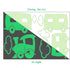 Train Decor,Glow in The Dark Stickers, Nursery Wall Sticker, 2 Pack Trains Wall Stickers for Kids Bedroom Decor...