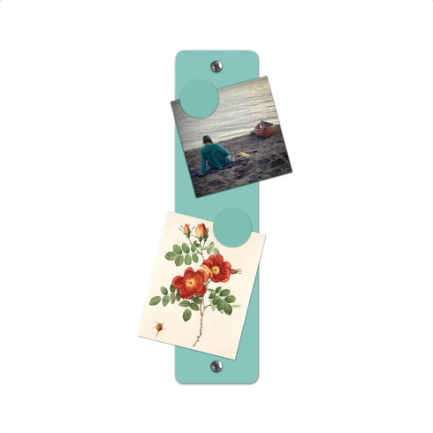 Three by Three Seattle 12 x 3 Inch Metal Strip Frameless Magnetic Bulletin Board with 2 Magnets for Memos, Photos, Lists, and More in Office, Home...