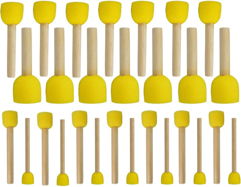 28-Pieces Assorted Size Round Sponges Brush Set, Paint Tools for Kids...