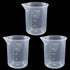 100ml/3.4oz Plastic Graduated Beaker (3 Pack), Transparent PP Measuring Cup Mixing Cup for Kitchen Lab...