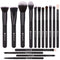 DUcare Makeup Brushes 15Pcs Premium Synthetic Kabuki Makeup Brush Set, Professional Foundation Concealers Powder Blush Blending Face Eye Shadows B...