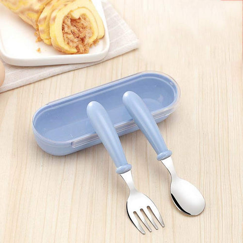 4 Pcs Toddler Utensils, Toddler Forks and Spoons,stainless Steel Baby Utensils Baby Silverware Set with Storage Box for Safe Dining...