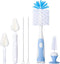 Baby Bottle Brush Set with Nipple Cleaner and Suction, 10.2" Cleaning Brush and 6.5" Sponge Bottle Brush with A Replacement Brush Head and Two 6.7...