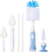 Baby Bottle Brush Set with Nipple Cleaner and Suction, 10.2" Cleaning Brush and 6.5" Sponge Bottle Brush with A Replacement Brush Head and Two 6.7...