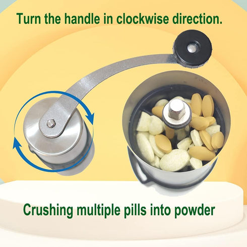 CoaGu 2-Pack Pill Crusher: Grind Aspirins and Vitamins to a Fine Powder with Adjustable Fitting and Cutter...