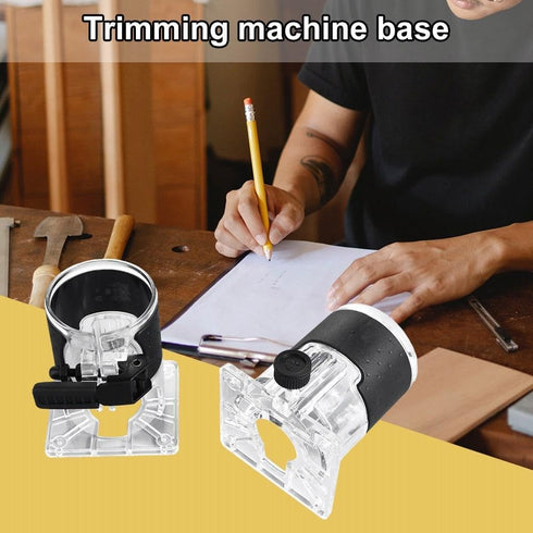 Wooden Router Base 2PCS Woodworking Trimming Base Transparent Shell Milling Machine Base Electric Trimmer Machine Base Power Tool Accessories...