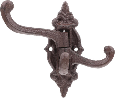 Movable Wall Hook Coat Hangers Swing Arm Hooks Metal Clothes Hanger Wall Mounted Clothing Rack Utility Wall Hanging Hook Cast Iron Hooks Coat Hook...