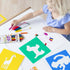 Colorations - EANST Animal Shape Stencils Set of 12 8" Plastic Stencils for Kids Arts and Crafts Material...