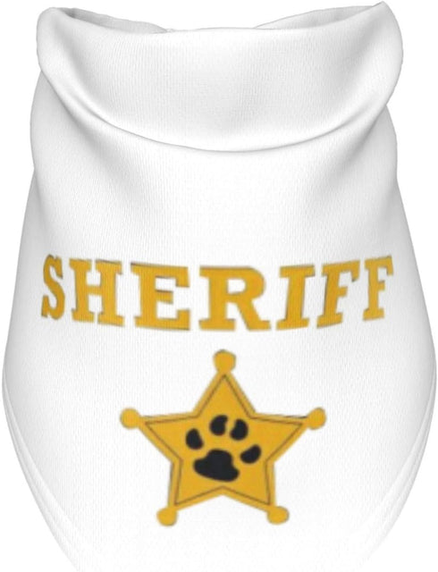 Costume Accessory Set Pet Dog Bandana,Costume Accessory Set Pet,for Halloween Christmas Cosplay Role Play Party (Sheriff-White)...