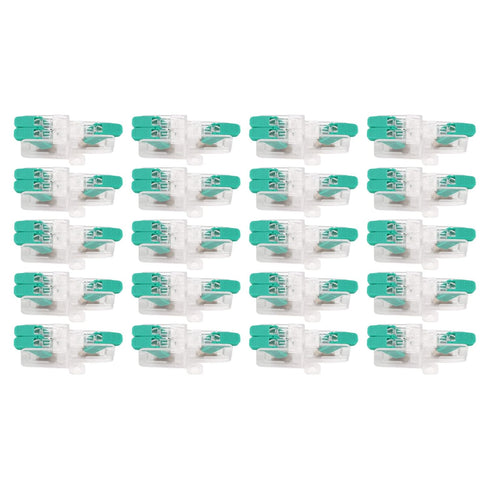 20PCS Wire Splice Connector Lever Wire Connectors Nuts 1 in 2 out Compact Wire Conductor Connector 41A 450V Electrical Connectors for 10-20AWG Wir...