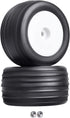 PreGlued 1/18 Buggy Tires 2PCS Front Tires 8mm Hex Wheels for Wltoys Losi Mini-T 2.0 HPI HSP 1/18 RC Off-Road Car (White Rims)...