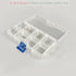 4 Pack 8 Grids Plastic Bead Organizer Box/Clear Crafts Thread Storage Containers with Removable Dividers (Free Letter Stickers)...
