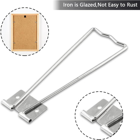 5 Pcs Easel Back, Iron Picture Frame Easel Back, Photo Frame Easel Back Stand with Screws & Screwdriver (Silver)...