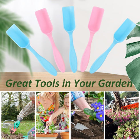 10Pcs Colorful Plastic Mini Gardening Shovel Spoons Soil Scoops, Succulent Sand Scoops/Cultivation Digging Transplanting Tools for Succulents Pott...