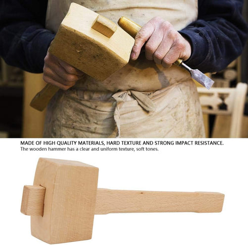 Wooden Hammer, Manual Carpenter Mallet Wood Tapping Woodworking Hand Tool for Woodworking Chisel, Carved Chisel, and Assembly of Various Wooden Fu...