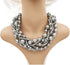 Multi Strand Crystal Rhinestone Pearl Statement Necklace for Women Choker Bib Collar Beaded Necklace Costume Jewelry Set...