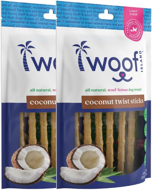 5" Coconut Dog Chews - Premium, All Natural Coconut Dog Treats - Healthy Puppy Treats & Vitamin Rich Rawhide Free Dog Chews - (Original - 2 Pack)...