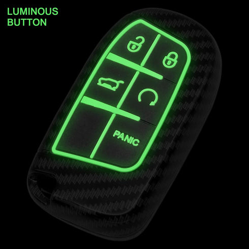TANGSEN Smart Key Fob Case Cover Compatible with Chrysler 200 300 Dodge Challenger Charger Dart for Jeep Cherokee Compass Grand Cherokee SRT Hellc...
