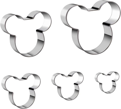 Mouse Cookie Cutter Sandwich Cutters for Kids DIY Lunchbox Bento Box Fruit Cutters Vegetable Cutters for Children Boys Girls, Pack of 5...