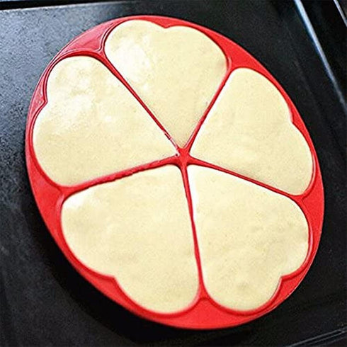 Waffle Mold?Waffle Nonstick Silicone Mold?Silicone Waffle Mould,4 Pcs Heart Shape Silicone Waffle Maker Baking Mold 5 Cavity Pancake Muffin Mold...