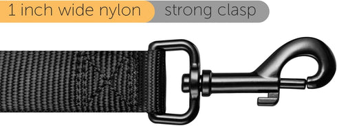 TUG 5 FT Heavy Duty Dog Leash with Padded Traffic Handle | for Large & Medium Breed Dogs (Black)...