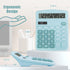 Desktop Calculator, Light Blue Calculator Big Buttons, 12-Digits Large LCD Display, Solar and AA Battery Dual Power, Desk Calculator for Office Ho...