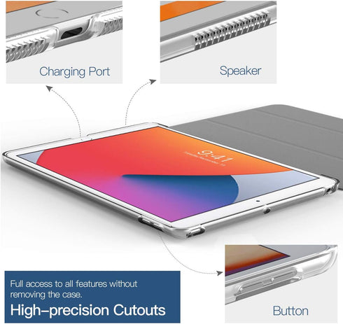 TiMOVO for iPad 10.2 Case iPad 9th Generation 2021/ iPad 8th Generation 2020/ iPad 7th Generation 2019 Case,Slim Translucent Hard PC Protective Sm...