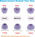 Purple Earbud Tips 6 Pairs S/M/L Earbud Covers Rubber Replacement Earbud Tips Ear Bud Replacement Pieces Silicone Compatible with Samsung Galaxy B...