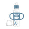 Dr. Brown's Milestones Narrow Sippy Bottle with 100% Silicone Handles,Easy-Grip Bottle with Soft Sippy Spout,8oz/250mL,BPA Free,Light-Blue,6m+...