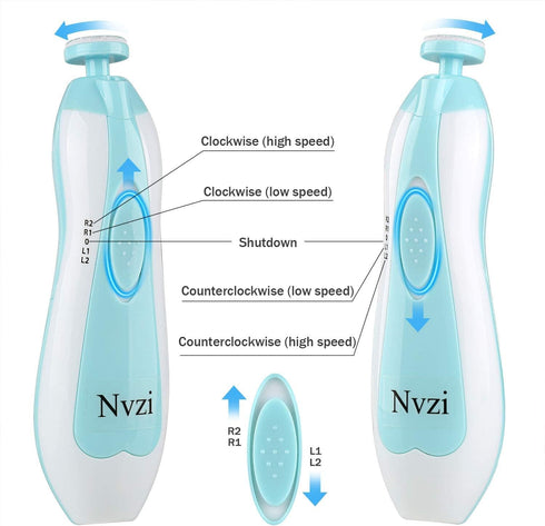 Baby Nail Trimmer Electric, Electric Nail File Baby Nail Clippers with Light, Toe Nail Sander for Thick Nails, Infant Nail Clippers for Newborn Or...