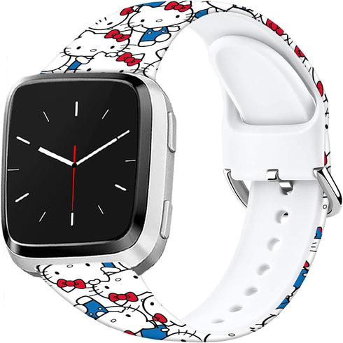 Hello Ki Sweet Blue Bands Compatible with Fitbit Versa 2/Versa/Versa Lite/Versa SE Band Fancy Soft Sport Silicone Cartoon Holiday Strap Men Women...
