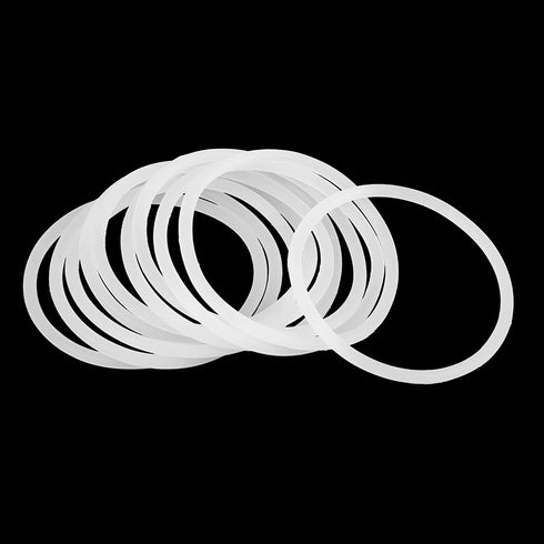 X AUTOHAUX Silicone O-Rings, 55mm OD 48.8mm ID 3.1mm Width VMQ Seal Gasket for Compressor Valves Pipe Repair, White, Pack of 10...