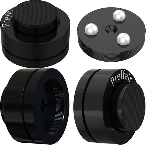 Preffair SP3918 Black Turntable Isolation Feet HiFi Fever Speaker Shock Absorber Pads Anti-Vibration Spikes with Ceramic Bead Nail for Audio Ampli...
