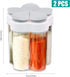 2 PCS Travel Spice Containers, 5 in 1 Camping Seasoning Jars, Clear Plastic Condiment Bottle for Camper, Hiking, BBQ, Picnic...
