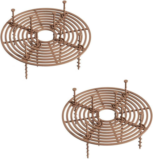 2Pack Plant Pot Grid, Cuttable Flower Pot Soil Cover Protectors with Deep Stakes, Dogs, Cats Digging Stopper, Plant Grid Pot Cover, 19cm/7.5in Dia...