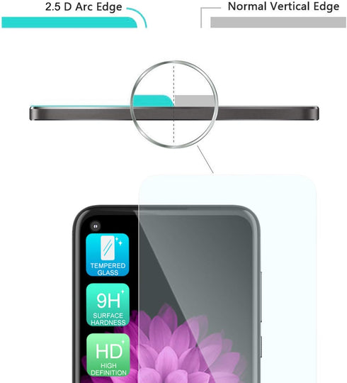TJS Compatible for Boost Mobile Celero 5G + Plus 2024 (3rd Version) Case, Tempered Glass Screen Protector, Hybrid Shockproof Metallic Brush Finish...