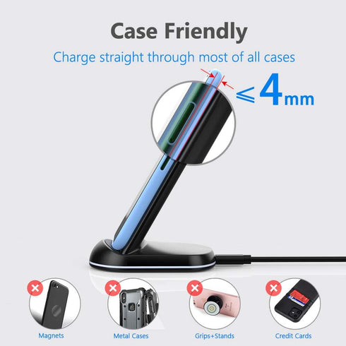 Yootech Wireless Charger,10W Max Wireless Charging Stand, Compatible with iPhone 15/15 Plus/15 Pro Max/14/14 Plus/14 Pro/14 Pro Max/13/SE 2022/12/...