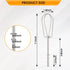 Hand Mixer Beaters that works with KitchenAid KHM5APWH7...