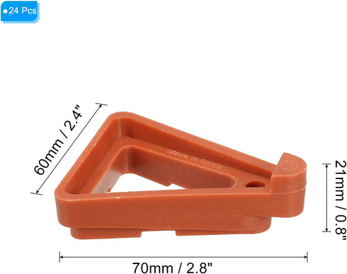 PATIKIL Plant Pot Feet, 24 Pack Plastic Invisible Flower Pot Risers Triangle Potted Plants Stand Rack for Indoor and Outdoor Plant Pots, Terracott...