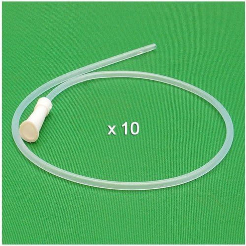HealthAndYoga™ Long PVC Colon Tips Saver Pack (Set of 10) - Enema Replacement Supplies – Works with Most Enema Kits - Home Use Anal Douche Tubes, ...