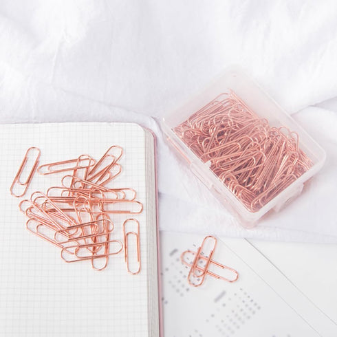 120 Pcs 28mm Metal Paper Clips Document Organizing Paperclips Small Reusable Paper Clips Scrapbooking Paperclips Bookmark Paper Clips with Clear B...