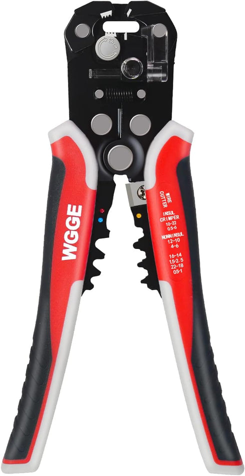 WGGE WG-014 Self-Adjusting Insulation Wire Stripper. For stripping wire from AWG 10-24, 3 in 1 Automatic Wire Stripping Tool/Cutting Pliers Tool, ...