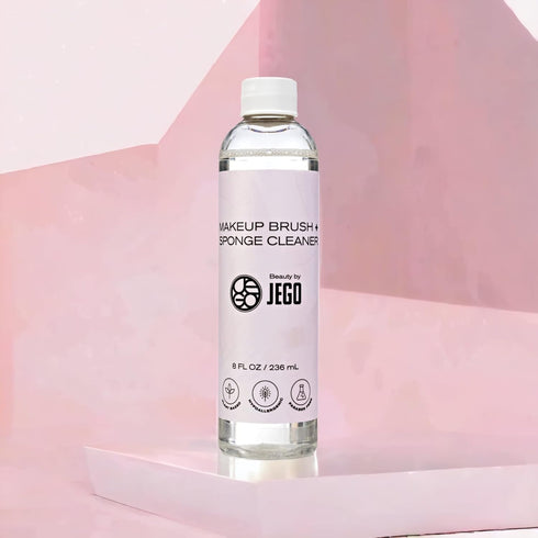 JEGO Makeup Brush Cleaner Solution - Sponge Cleaner - Make Up Brush Liquid Cleanser - Hypoallergenic & Plant-Based Solution Removes Makeup, Dirt, ...