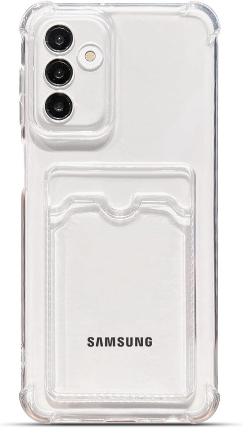 Tuokiou Clear Wallet Phone Case for Samsung Galaxy S24, Upgrade Clear Card Slot Case, Slim Fit Protective Soft TPU Shockproof Wallet Case with Cut...