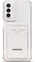 Tuokiou Clear Wallet Phone Case for Samsung Galaxy S24, Upgrade Clear Card Slot Case, Slim Fit Protective Soft TPU Shockproof Wallet Case with Cut...