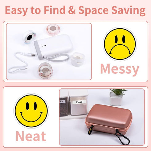 Phomemo D30 D35 Label Marker Case Compatible with NIIMBOT D11 SUPVAN E10/JADENS D110/Marklife P11 Label Printer, Carrying Bag Storage Holder for M...